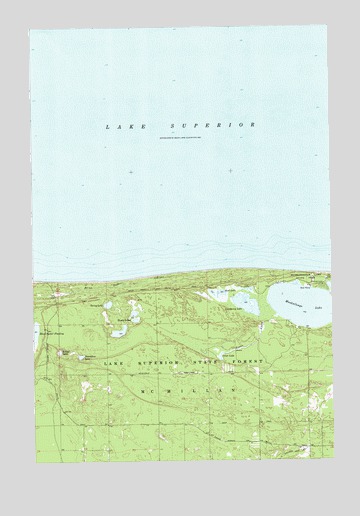 Muskallonge Lake West, MI USGS Topographic Map
