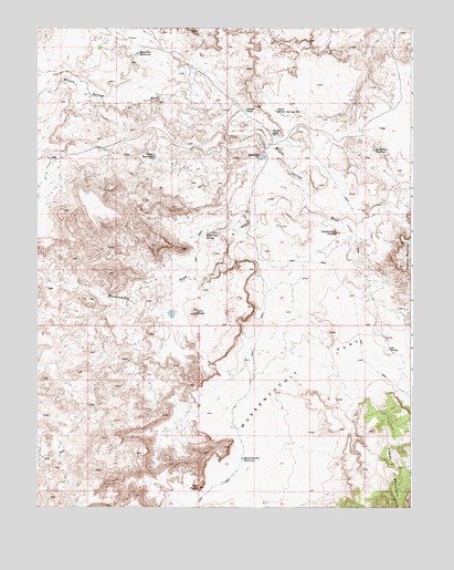 Mussentuchit Flat, UT USGS Topographic Map