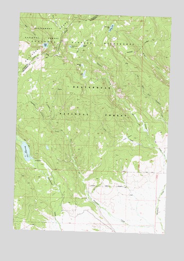 Mussigbrod Lake, MT USGS Topographic Map