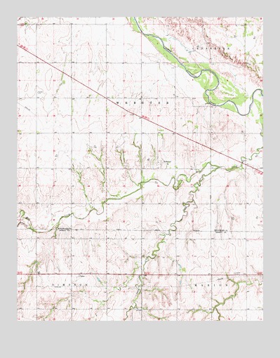 Mutual NE, OK USGS Topographic Map