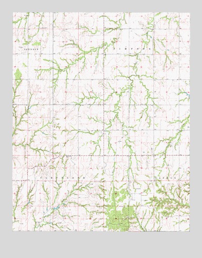 Mutual SW, OK USGS Topographic Map