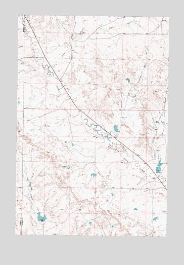 N Bar Coulee, MT USGS Topographic Map