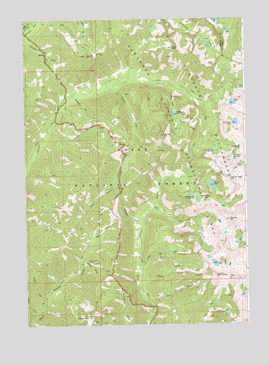Nahneke Mountain, ID USGS Topographic Map