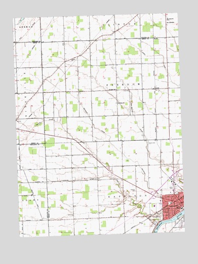 Napoleon West, OH USGS Topographic Map
