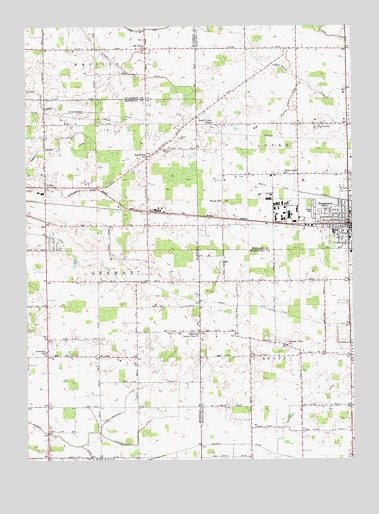 Nappanee West, IN USGS Topographic Map