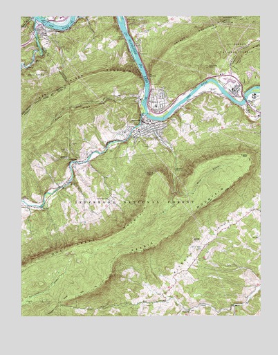 Narrows, VA USGS Topographic Map