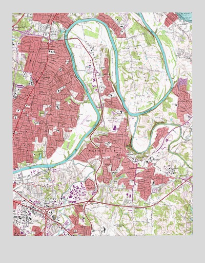 Nashville East, TN USGS Topographic Map