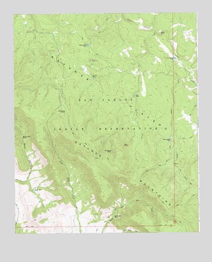 Natanes Mountains NW, AZ USGS Topographic Map