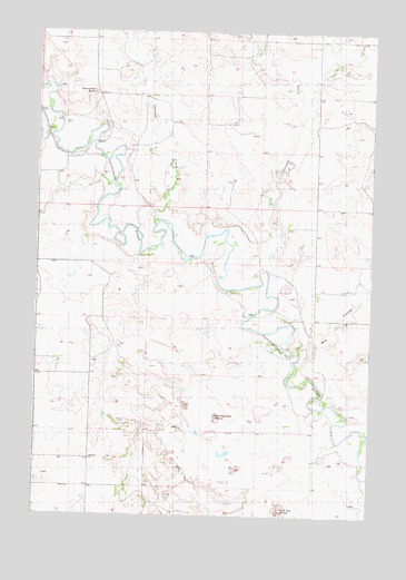 Bell Coulee West, ND USGS Topographic Map