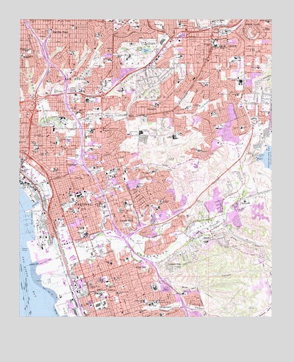 National City, CA USGS Topographic Map