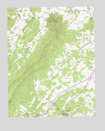 Natural Bridge, VA USGS Topographic Map