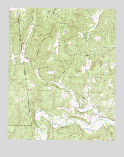 Natural Dam, AR USGS Topographic Map