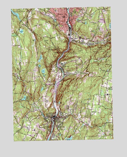 Naugatuck, CT USGS Topographic Map