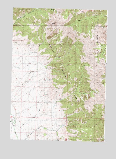 Bell Mountain, ID USGS Topographic Map