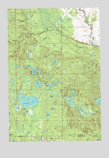 Nawakwa Lake, MI USGS Topographic Map