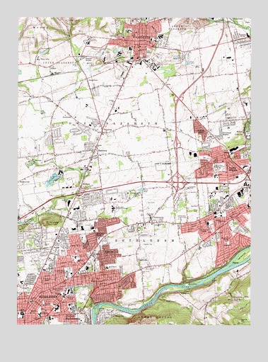 Nazareth, PA USGS Topographic Map