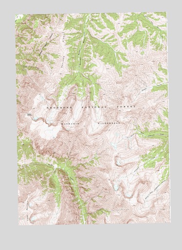 Needle Mountain, WY USGS Topographic Map