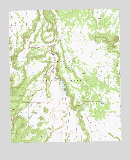 Nelson Reservoir, AZ USGS Topographic Map