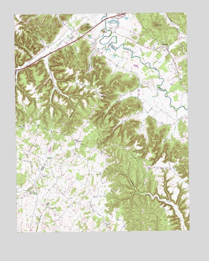 Nelsonville, KY USGS Topographic Map