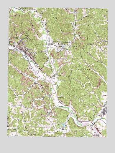 Nelsonville, OH USGS Topographic Map