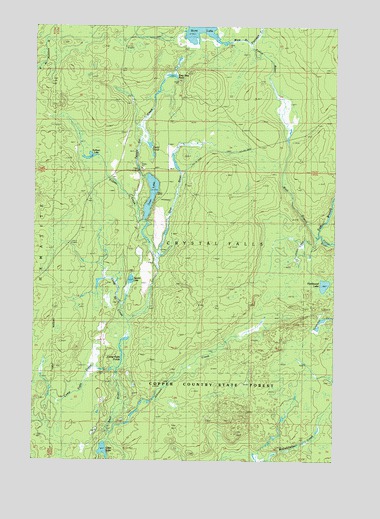 Ned Lake SE, MI USGS Topographic Map