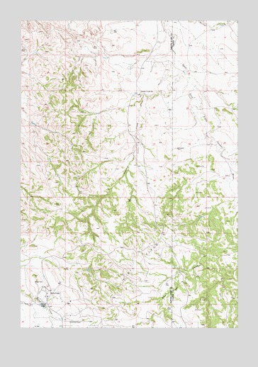 Belle Creek North, MT USGS Topographic Map