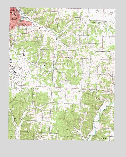 Neosho East, MO USGS Topographic Map