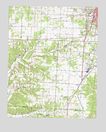 Neosho West, MO USGS Topographic Map