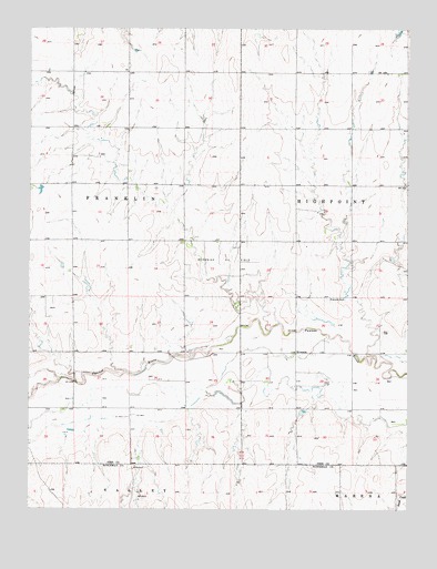 Ness City SE, KS USGS Topographic Map