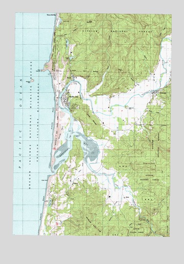 Nestucca Bay, OR USGS Topographic Map