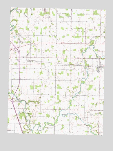 Nevada, OH USGS Topographic Map