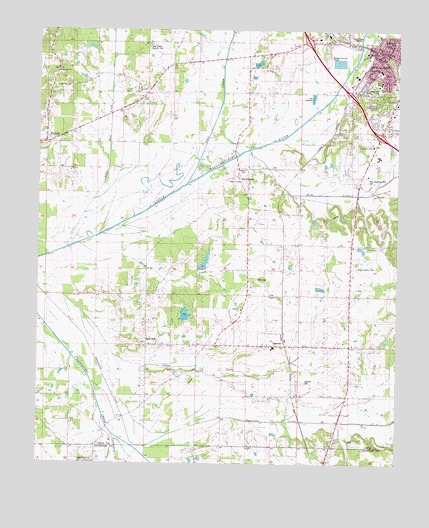 New Albany West, MS USGS Topographic Map