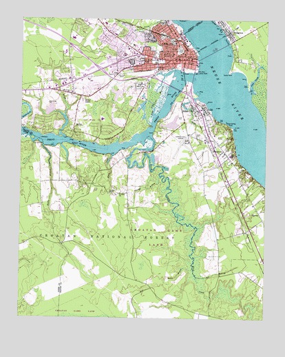 New Bern, NC USGS Topographic Map