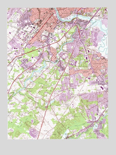 New Brunswick, NJ USGS Topographic Map