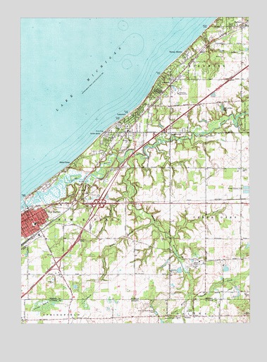 New Buffalo East, MI USGS Topographic Map