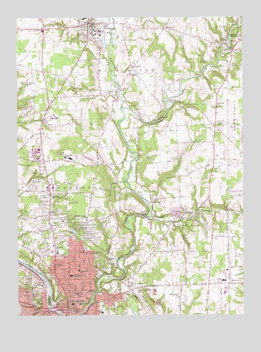 New Castle North, PA USGS Topographic Map