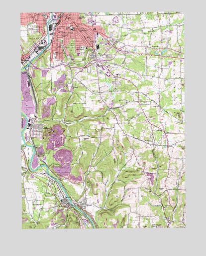 New Castle South, PA USGS Topographic Map