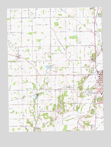 New Castle West, IN USGS Topographic Map