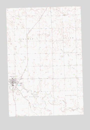 New England, ND USGS Topographic Map