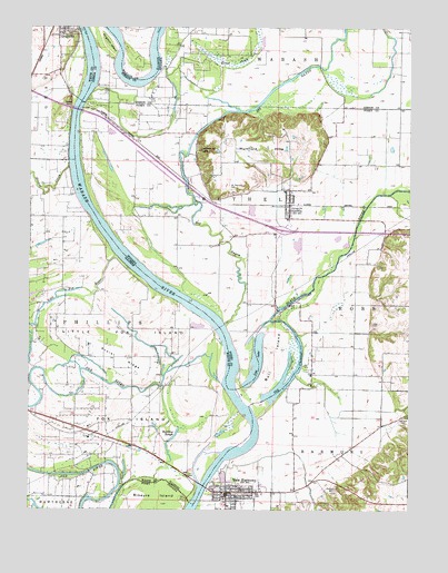 New Harmony, IN USGS Topographic Map