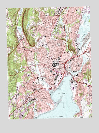 New Haven, CT USGS Topographic Map