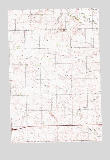 New Hradec South, ND USGS Topographic Map