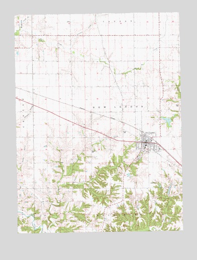 New London, IA USGS Topographic Map