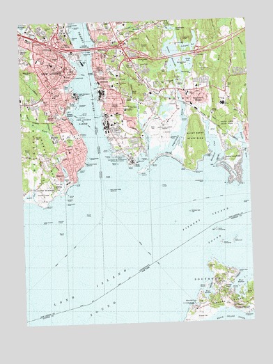 New London, CT USGS Topographic Map