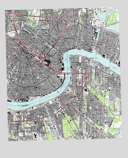 New Orleans East, LA USGS Topographic Map