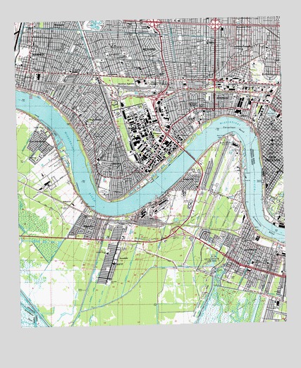 New Orleans West, LA USGS Topographic Map