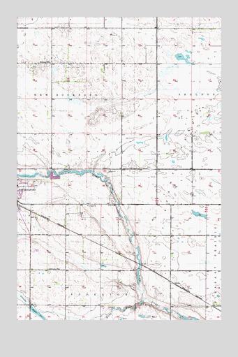 New Rockford NE, ND USGS Topographic Map