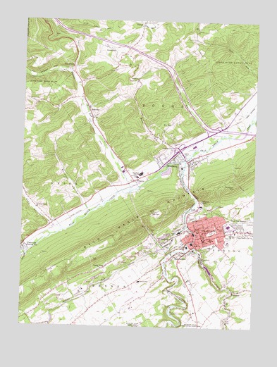 Bellefonte, PA USGS Topographic Map