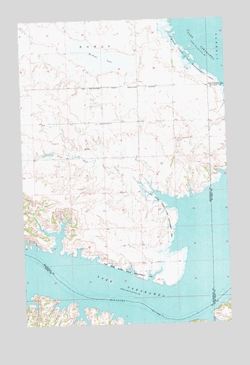 New Town SW, ND USGS Topographic Map