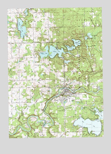 Newaygo, MI USGS Topographic Map